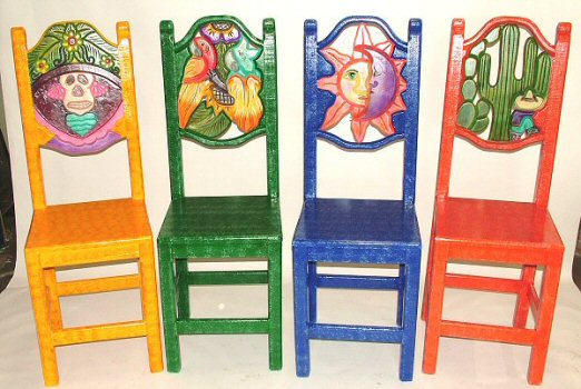 Carved Painted Chairs Tables Restaurant Funiture Home